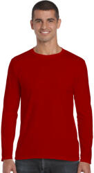 Gildan Softstyle hosszú ujjú pamut póló, Gildan GI64400, Red-2XL (gi64400re-2xl)