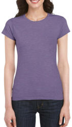 Gildan Softstyle testhez álló rövid ujjú női póló, Gildan GIL64000, Heather Purple-2XL (giL64000hpu-2xl)