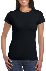 Gildan Softstyle testhez álló rövid ujjú női póló, Gildan GIL64000, Black-L (giL64000bl-l)