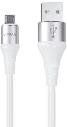 Vipfan USB és Micro USB kábel Vipfan Colorful X09, 3A, 1.2m (fehér) - bluedigital