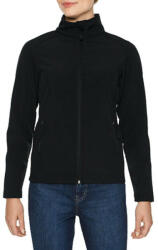 Gildan Karcsúsított softshell cipzáros női dzseki, Gildan GILSS800, Black-L (gilss800bl-l)