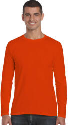 Gildan Softstyle hosszú ujjú pamut póló, Gildan GI64400, Orange-S (gi64400or-s)