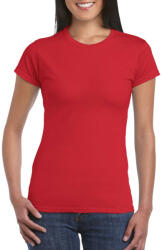 Gildan Softstyle testhez álló rövid ujjú női póló, Gildan GIL64000, Red-2XL (giL64000re-2xl)