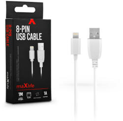 MaxLife USB - Lightning adat- és töltőkábel 1 m-es vezetékkel - Maxlife 8-PIN USB Cable - 5V/1A - fehér - bluedigital
