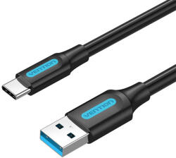 Vention USB 3.0 A és USB-C kábel Vention COZBH 2m Fekete PVC