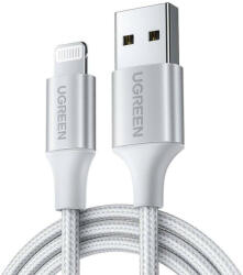 UGREEN Lightning kábel USB UGREEN 2.4A US199, 2m (ezüst)