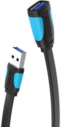 Vention Lapos USB 3.0 hosszabbító Vention VAS-A13-B300 3m Fekete