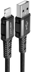 ACEFAST kábel MFI USB - Lightning 1.2m, 2.4a fekete (C1-02 fekete)