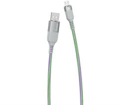 Dudao USB - micro USB áramló fényt adatkábel 5 A 1 m szürke (L9XM)