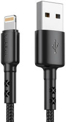 Vipfan USB és Lightning kábel Vipfan X02, 3A, 1.8m (fekete) - bluedigital