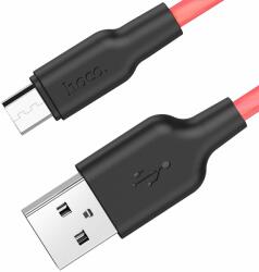 hoco. Plus Silicone charging data cable for Micro X21 1 meter black&red