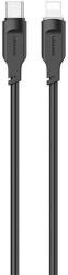 USAMS kábel USB-C - Lightning PD gyorstöltés Lithe sorozat 1, 2m 20W fekete SJ566USB01 (US-SJ566)