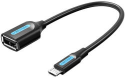 Vention Adapter Micro-USB 2.0 M to F USB-A OTG Vention CCUBB 0.15m (Fekete)