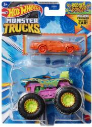 Mattel Hot Wheels Monster Truck Si Masinuta Metalica Rodger Dodger (MTGRH81_HWN37) - etoys