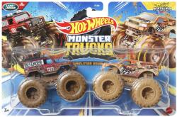 Mattel Hot Wheels Monster Truck Set 2 Masini Scara 1 La 64 Land Rover Si Town Hauler (MTFYJ64_HWN65) - etoys