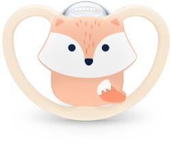 Nuk Силиконова залъгалка NUK - Space, Лисица, с кутийка, 0-6 m (10730269-Лисица)