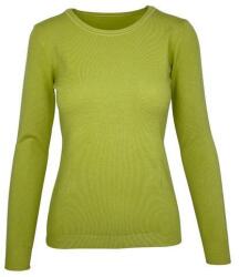 Univers Fashion Pulover tricotat fin cu decolteu rotund, verde lime, S-M