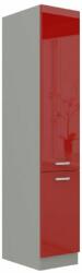 KONDELA Élelmiszer szekrény Prado 40 DK-210 2F - piros magasfényű