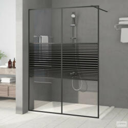 vidaXL Fekete átlátszó ESG üveg zuhanyfal 140 x 195 cm (152149) - aktuell