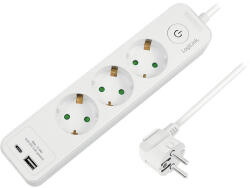 LogiLink 3 Plug + 2 USB 1,5 m Switch (LPS279U)