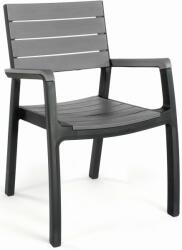 Keter HARMONY műanyag kartámaszos kerti szék, grafit/szürke 255242 (17201284) (255242)