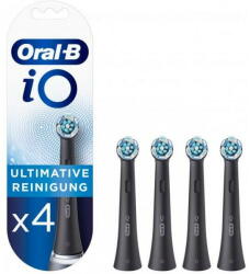 Oral-B iO Ultimate Clean Tooth Brush Heads, 4 pcs, Black (iO Ultimate Clean Black) - vexio