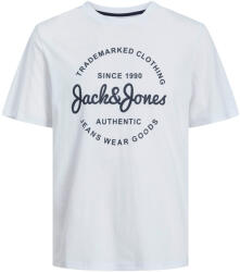 JACK & JONES Férfi póló JJFOREST Standard Fit 12247972 White XXL