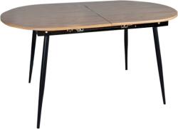 Étkezőasztal, széthúzható, tölgy/fekete 150-190x75 cm, TAMERON - mindigbutor