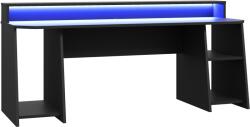 Kring Gaming asztal, mérete 200x91x72 cm, fekete színű, LED világítással