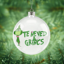 Deconline Customs Egyedi neves karácsonyfa gömb Te neved a Grincs, 10 cm (W10CM-GR-Te_neved)