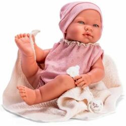 Asivil Bebelus Maria cu Costumas Roz si Paturica Bej 43cm (AS0367010) Papusa