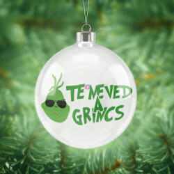Deconline Customs Egyedi neves karácsonyfa gömb Te neved a Grincs, napszemüveges 10 cm (W10CM-GR-Te_neved-sunglasses)