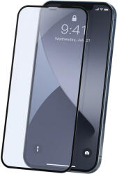 Baseus Folie Curbata Full Screen Anti-Bluelight iPhone 12 / 12 Pro Black (2 buc/pack, 0.3mm) (SGAPIPH61P-KB01) - vexio