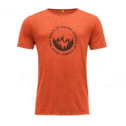 Devold Leira Merino 130 Tee Man férfi funkcionális póló XL / narancs