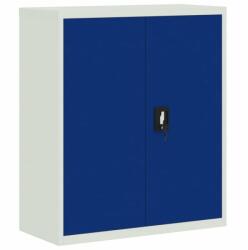 vidaXL Világosszürke-kék acél irattartó szekrény 90x40x105 cm (339742) - shopon