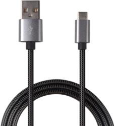 2GO "Luxury" USB-A apa - USB-C apa Adat és töltő kábel - Szürke (1m) (795812) (795812)