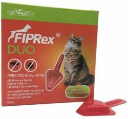  Fiprex Duo macskáknak és vadászgörényeknek [Fipronil 50 mg, (S)-metoprén 60 mg] (3 pipetta)