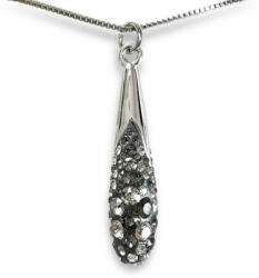 Ragyogj. hu Bilion - Swarovski kristályos ezüst nyaklánc-Black diamond (glam680)