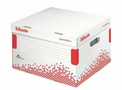 ESSELTE Archiválókonténer, L méret, újrahasznosított karton, ESSELTE "Speedbox", fehér (E623913)