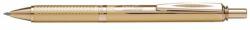 Pentel Rollertoll, 0, 35 mm, nyomógombos, arany tolltest, PENTEL "EnerGel BL-407" kék (PENBL407X) - jatekotthon