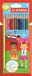 STABILO Színes ceruza készlet, hatszögletű, STABILO "Color", 12 különböző szín (TST19127703) - jatekotthon
