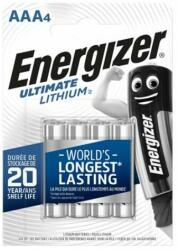 Energizer Elem, AAA mikro, 4 db, Lítium, ENERGIZER "Ultimate Lithium (EEAAA4L) - jatekotthon