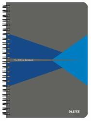 Leitz Spirálfüzet, A5, kockás, 90 lap, PP borító, LEITZ "Office", szürke-kék (E44980035) - jatekotthon