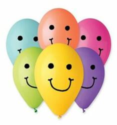  Léggömb, 30 cm, smiley, vegyes színek (PTGS11012780) - jatekotthon