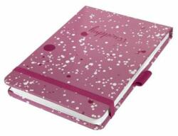 Sigel Jegyzetfüzet, exkluzív, 110x79 mm, pontrácsos, 79 lap, keményfedeles, SIGEL "Jolie" Pink Happiness (SIJN338) - jatekotthon