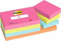 3M Öntapadó jegyzettömb, 38x51 mm, 12x100 lap, 3M POSTIT "Poptimistic", vegyes színek (LP653POP) - jatekotthon