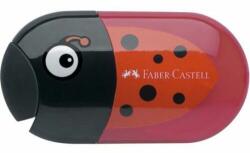 Faber-Castell Hegyező és radír, kétlyukú, tartályos, FABER-CASTELL, katicabogár minta (TFC183526) - jatekotthon
