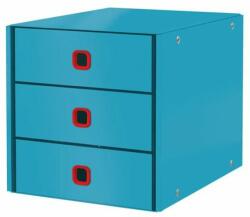 Leitz Irattároló, laminált karton, 3 fiókos, LEITZ "Cosy Click&Store", nyugodtkék (E53680061) - jatekotthon