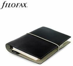 FILOFAX Kalendárium, gyűrűs, betétlapokkal, personal méret, FILOFAX, "Domino", fekete (NFX027802)