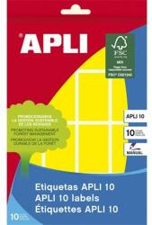 APLI Etikett, 25x40 mm, kézzel írható, színes, kerekített sarkú, APLI, sárga, 128 etikett/csomag (LCA2754) - jatekotthon